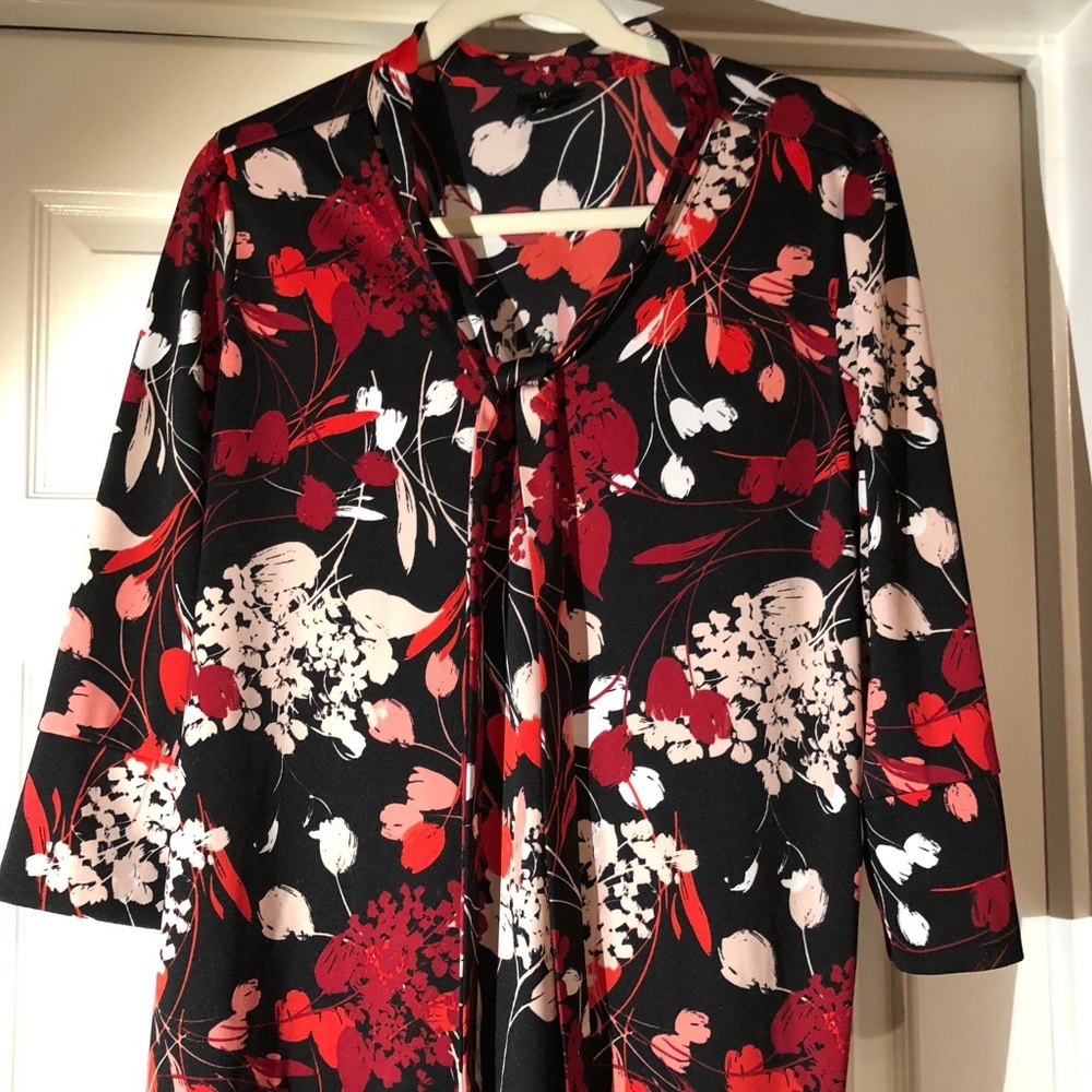 Women's Blouse Top with attached Tie neck